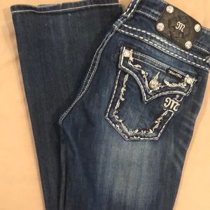 Miss Me BootCut Jeans With Button Pocket Design.  In gently used condition.